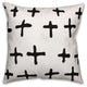 Hand-Drawn Swiss Cross Throw Pillow, 16"x16"