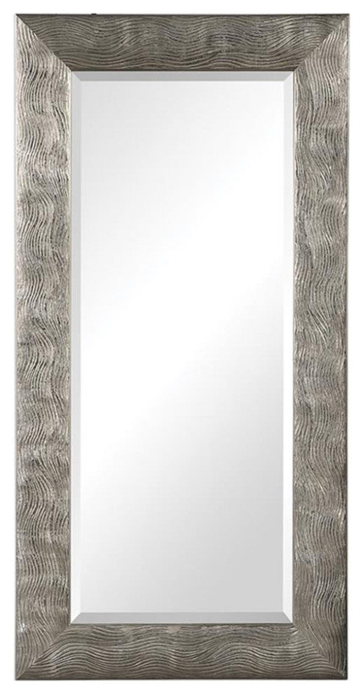 Uttermost Maeona Contemporary MDF Wood Decorative Mirror in Silver