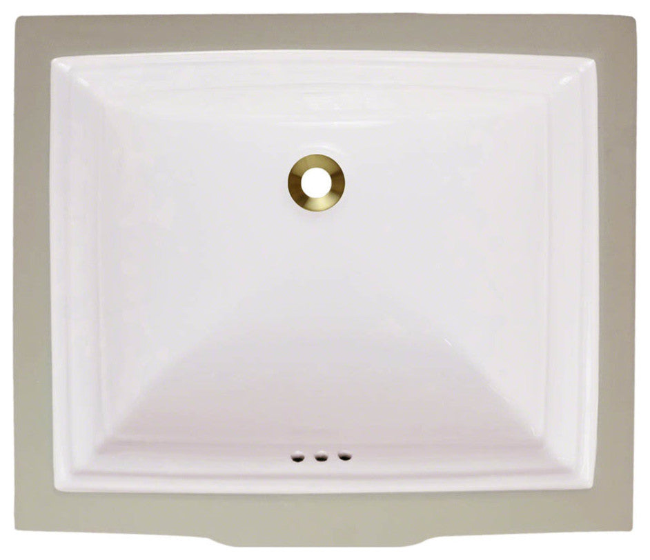 P0542UB Rectangular Porcelain Sink, Bisque