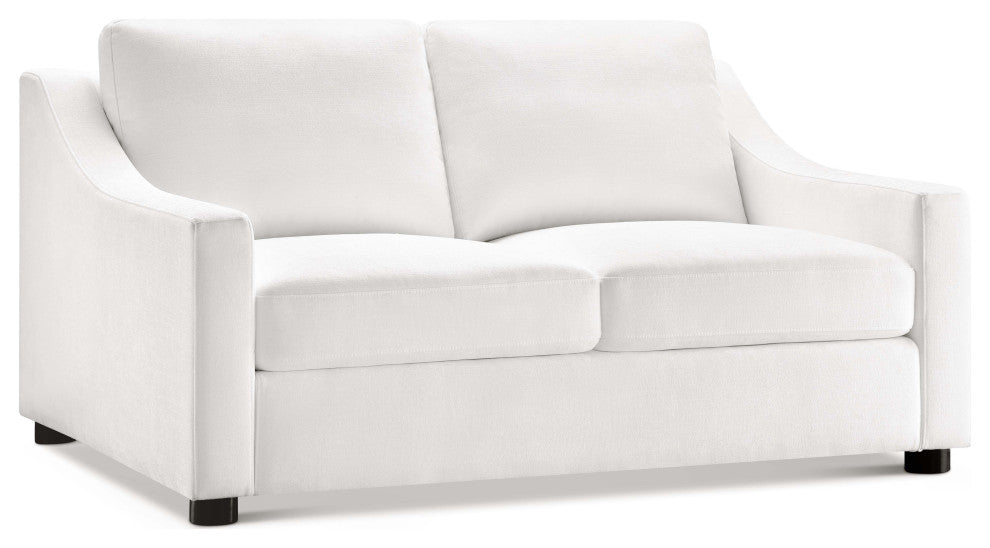 Garcelle Stain-Resistant Fabric Loveseat, White