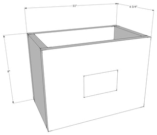 Flora Cedar Planter Box with Chalkboard Label, 11"w X 8"d X 8"h