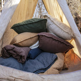 Stonewashed Cotton Canvas Coverlet Set, 3 Piece, Natural, Full/Queen