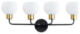 Maxim 11274SWBZS Coraline 4 Light 30"W Bathroom Vanity Light - Bronze Rupert