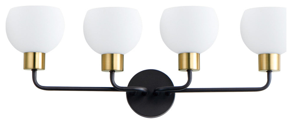 Maxim 11274SWBZS Coraline 4 Light 30"W Bathroom Vanity Light - Bronze Rupert