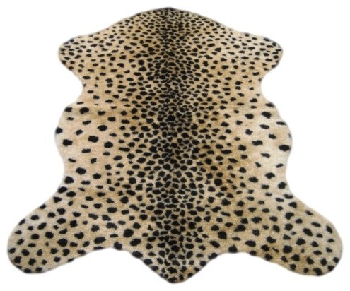 Faux Cheetah Pelt Rug, 40"x55"