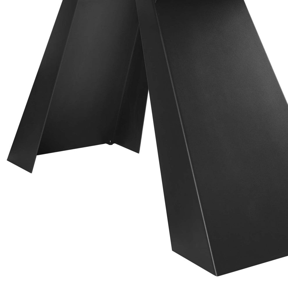 Dining Table, Wood, Metal, Brown Walnut, Modern, Bistro Restaurant Hospitality