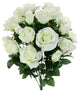 18 Stems Artificial Rose Buds Mixed Flower Bush