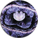 Shiny Fractal Flower With Bokeh Effect, Floral Round Wall Art, 11"