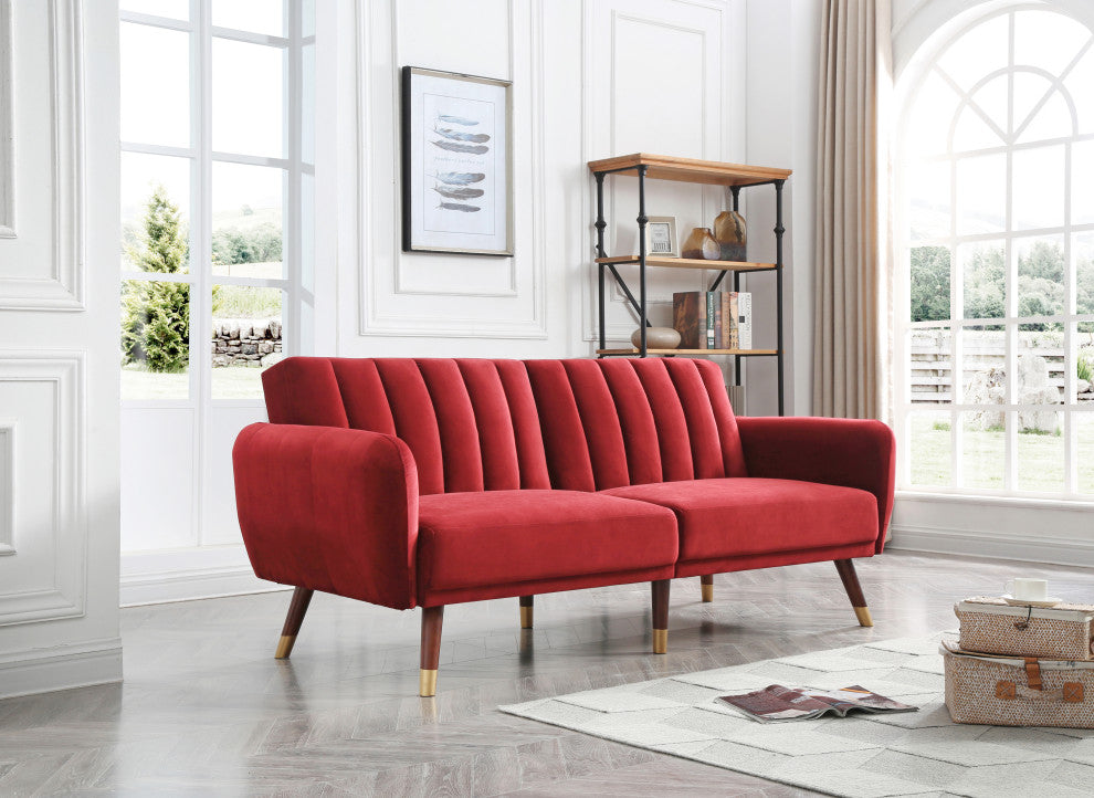 Siena Sofa Bed, Burgundy