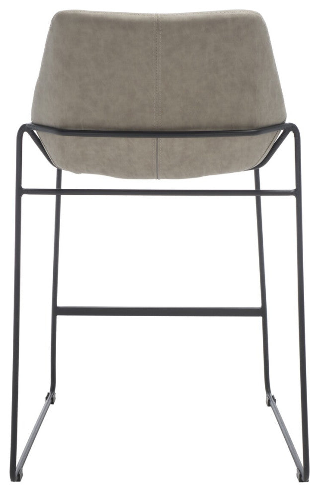 Safavieh Alexis Midcentury Counterstool, Stone/Black