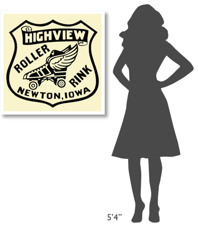 "Highview Roller Rink" Digital Paper Print by Retrorollers, 32"x32"