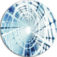 Fractal 3D Network Spiral, Abstract Art Disc Metal Wall Art, 23"