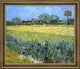 Vincent Van Gogh View of Arles with Irises Framed Premium Canvas Print, 16"x20"