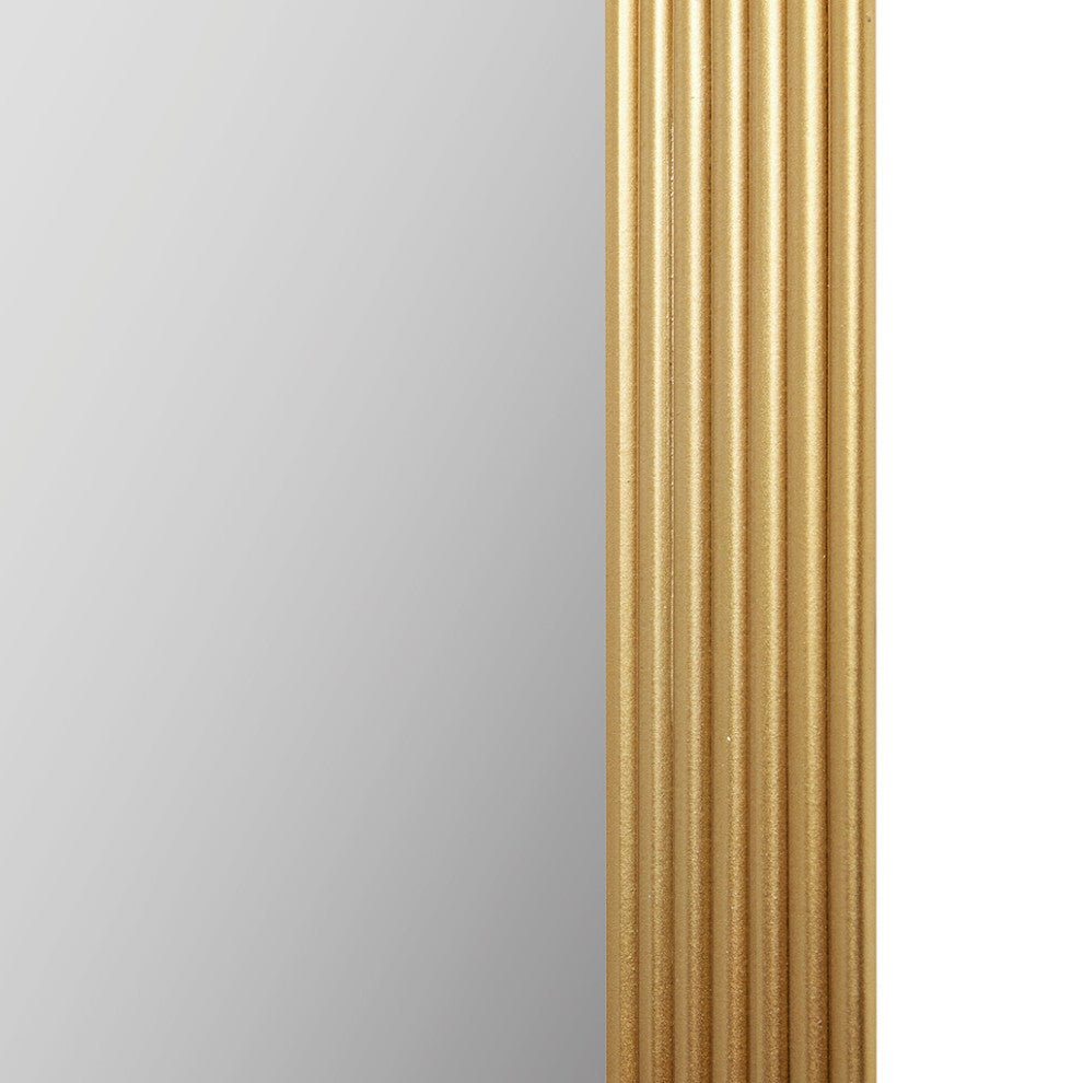 Madison Park Aurelia Rounded Rectangle Fluted Wall Mirror, Gold