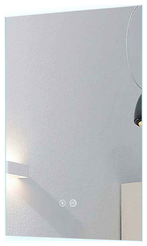 Aurora Backlit Dimmable LED Mirror with Defogger, 24"x36"x1.75"