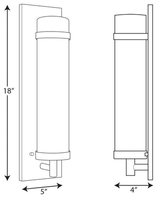 Hartwick Collection Brushed Nickel 1-Light Wall Sconce