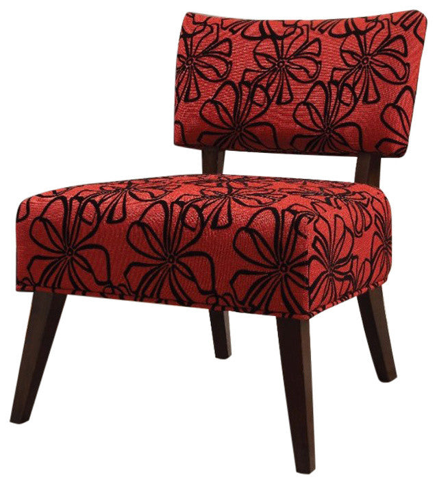 Accent Armless Chair, Red