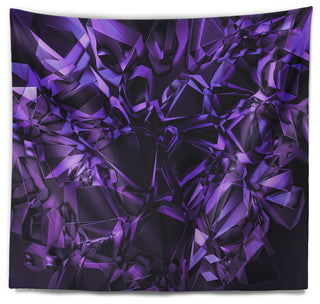 Purple Crystal Texture Design Abstract Wall Tapestry, 92"x78"