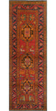 Fine Vintage Distressed Musad Red/Charcoal Runner, 3'7x10'9