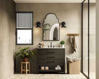 Home Living 36" Single Bathroom Vanity, Mocha Brown