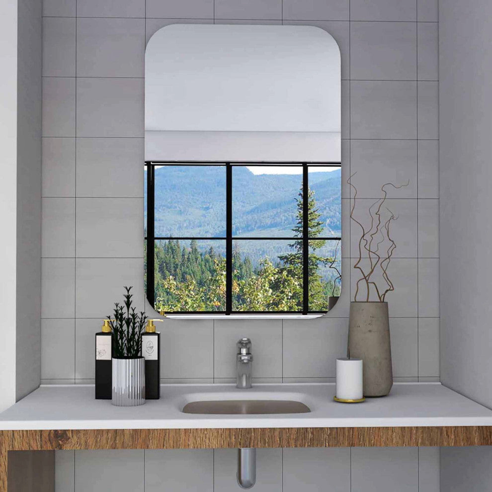 Lahaina Frameless Rectangle Mirror with Round Corners