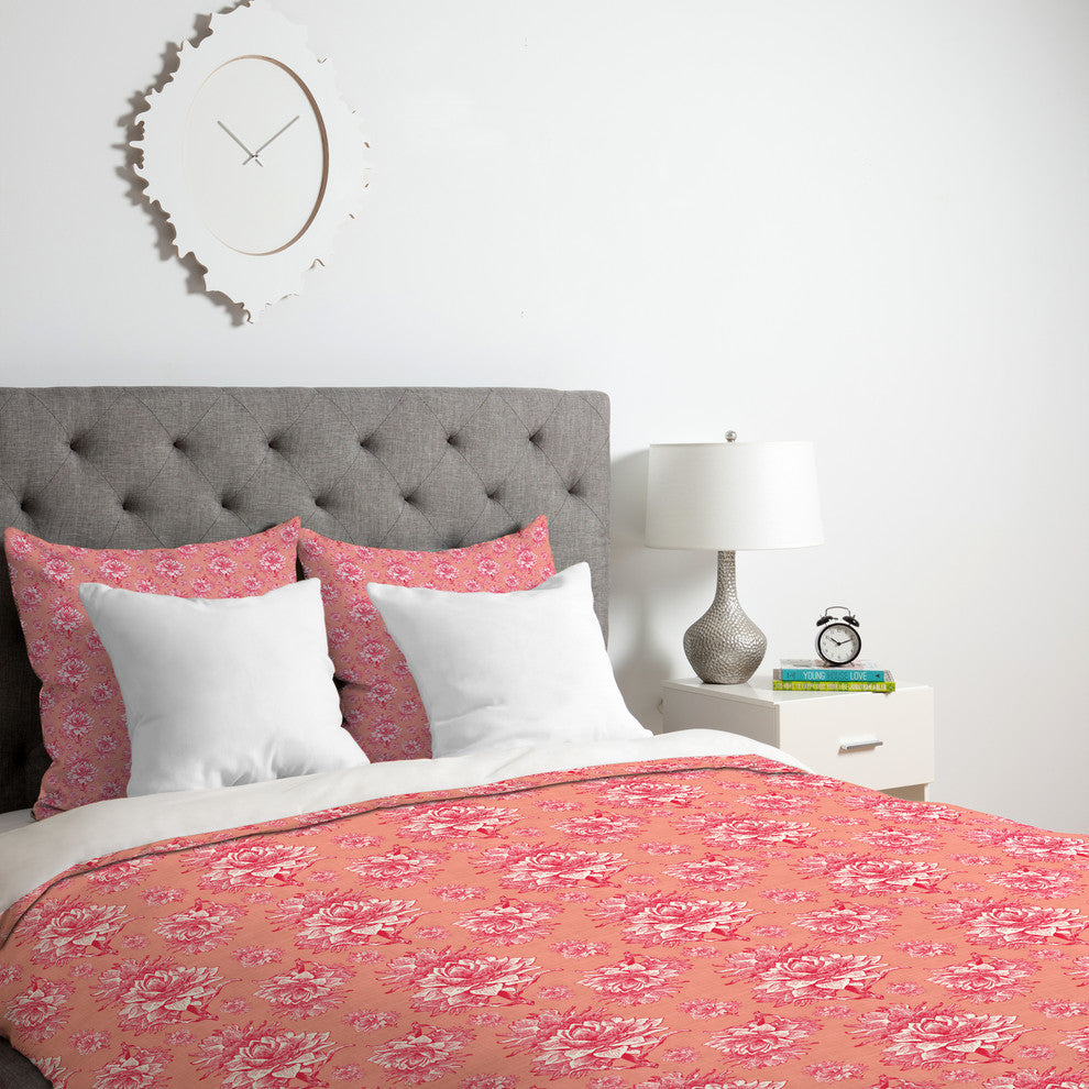 Deny Designs Caroline Okun Artichoktica Rosa Duvet Cover - Lightweight