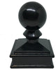 2"x2" Aluminium Ball Top Post Cap for Metal Posts, Pressure Fit, Black (DHBPC20)