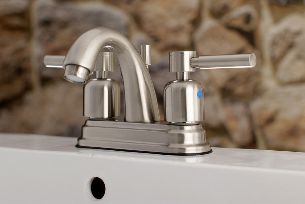 4" Centerset Bathroom Faucet WithRetail Pop-Up, Brushed Nickel