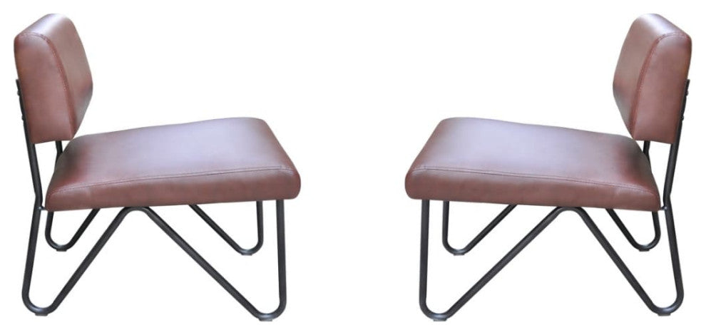 vidaXL Sofa Chairs 2 pcs Brown Faux Leather