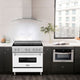 ZLINE 36" Induction Range, Stainless Steel With a Red Matte Door, RAIND-WM-36