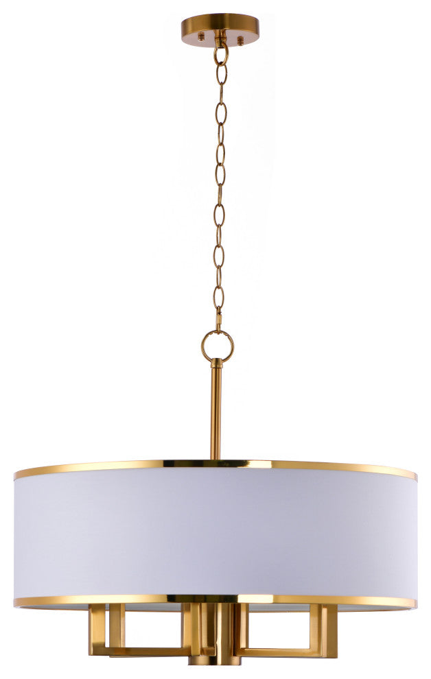 Lazzur Vesle 6 Light 24" Satin Gold Pendant