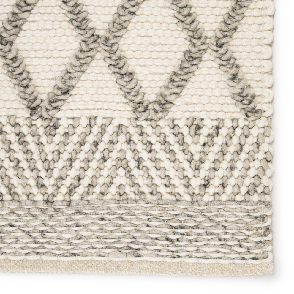 Jaipur Living Sandhurst Handmade Geometric Gray/White Area Rug, 5'x8'