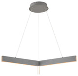 Metal and Acrylic "Y" Shaped Frame LED Light Fixture, Gray