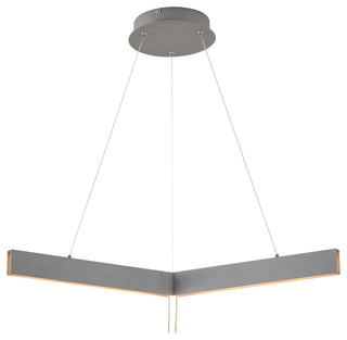 Metal and Acrylic "Y" Shaped Frame LED Light Fixture, Gray