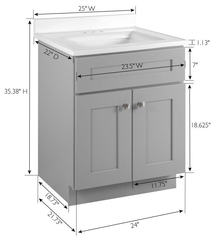 Design House 597542 Brookings 25" - Gray