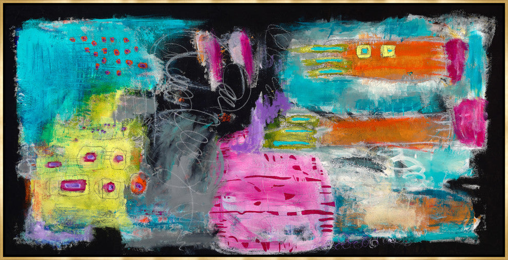 Night at Carnival, 49.25"x25.25", Gold Leaf Gallery Float