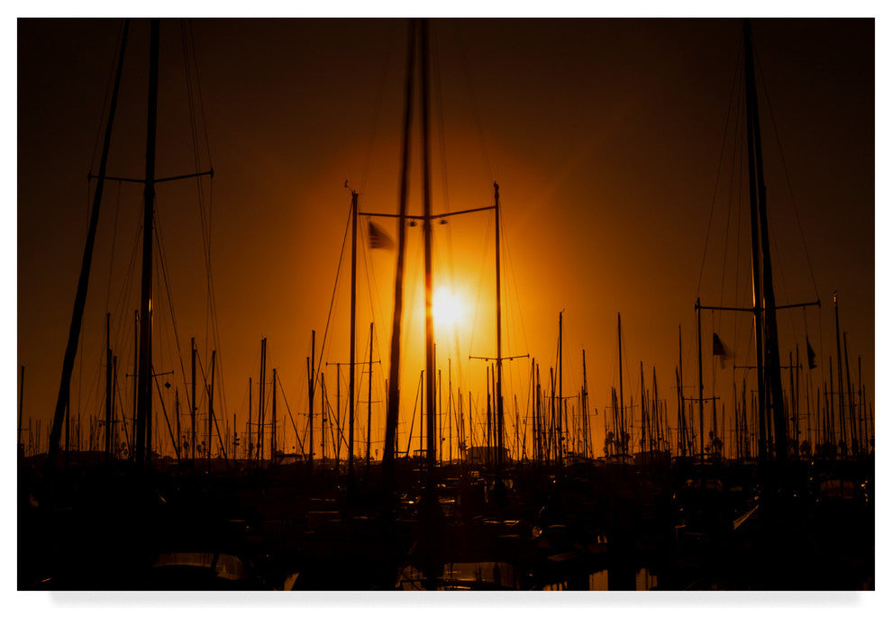 Chris Moyer 'Mast Sunset' Canvas Art, 47"x30"