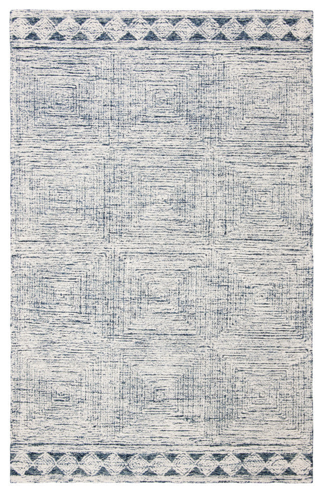 Safavieh Couture Abstract Collection, ABT349 Rug, Ivory/Navy, 10'x14'