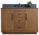 Vanity Art Bathroom Vanity With Sink, Tan, 48" Single, Black Limestone Top