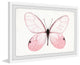 "Pink Butterfly Beauty" Framed Painting Print, 36"x24"