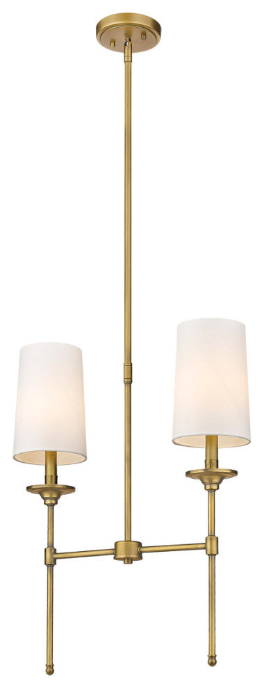Zlite 3033-2L-RB 2-Light Island, Off White