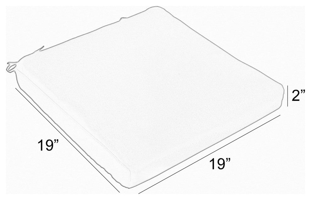 Sorra Home Pensacola Multi Corded Chair Pad, Set of 2, 19"x19"x2"