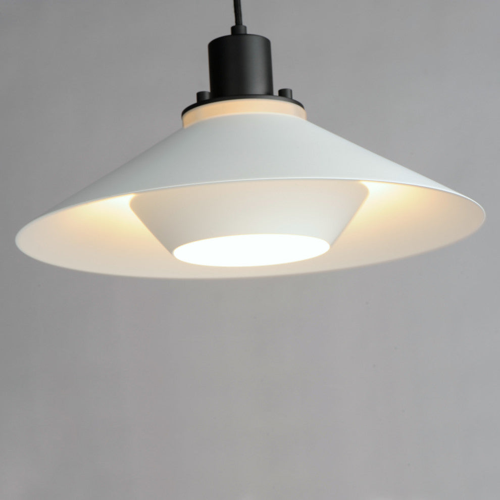 Maxim 11412 Oslo 16"W Pendant - Black / White