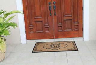 First Impression Hand Crafted Abrilina Entry Monogram Double Doormat,(30"x48"),