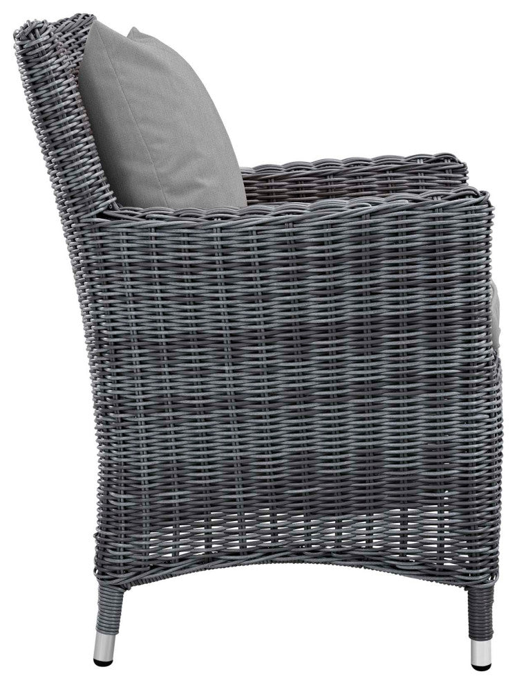 Canvas Gray Summon 2 Piece Outdoor Patio Sunbrella Dining Set