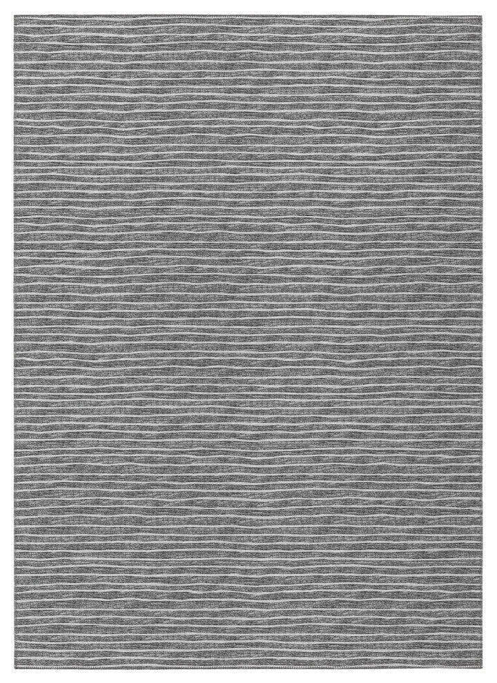 Indoor/Outdoor Laidley LA1 Grey Machine Washable 9' x 12' Rug