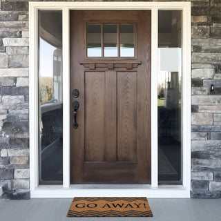 Printed Coir Door Mat 18x30, Go Away