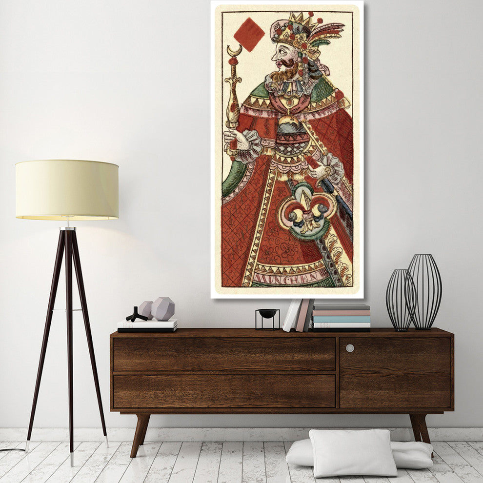 "King of Diamonds (Bauern Hochzeit Deck)" Paper Art, 38"x74"