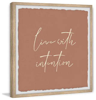 "Live With Intention" Framed Painting Print, 12x12