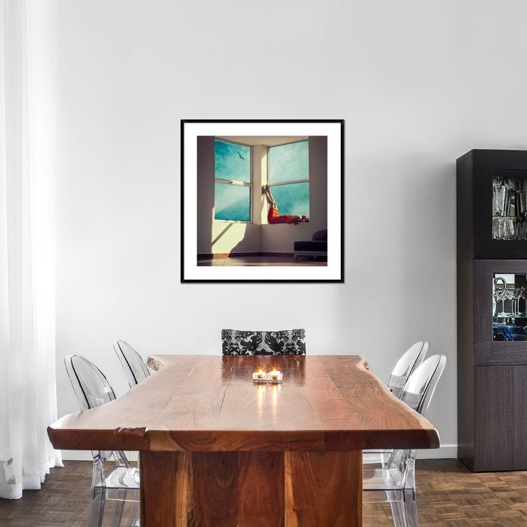"Room With A View" Framed Digital Print by Ambra, 38"x38"